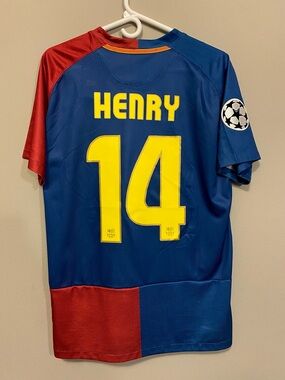 Vintage Barcelona 2009 Henry UCL final soccer jersey